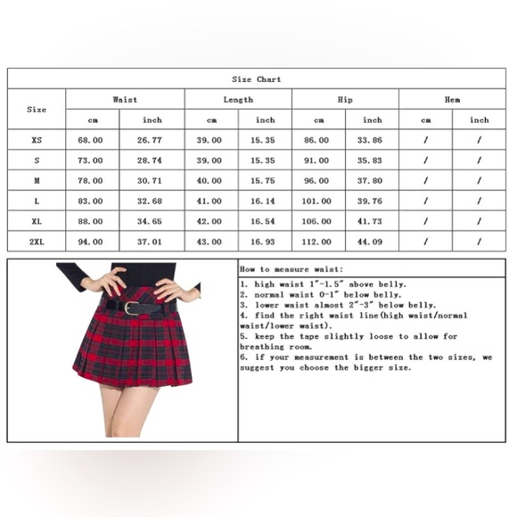 A-Line Plaid Pleated Skirt - Picture 5 of 5